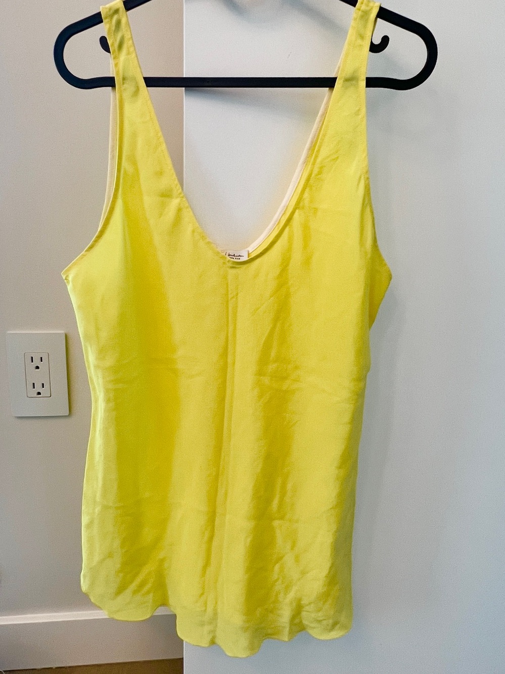 BNWOT babaton Bright Yellow V-Neck Tank Top